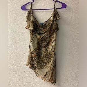 Small Lani mesh cheetah top